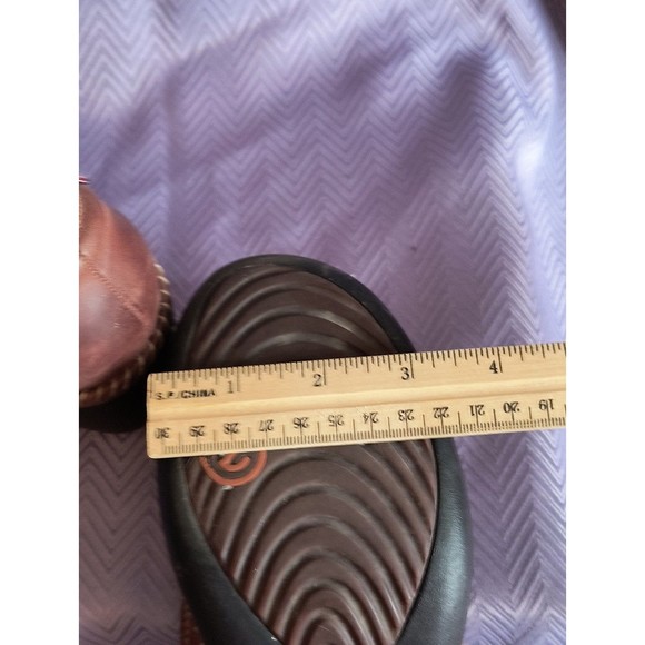 ECCO CAS CLOG BRAIDED MJ 226202 Red leather Mary Jane shoes sz. 37/7 - Picture 10 of 11